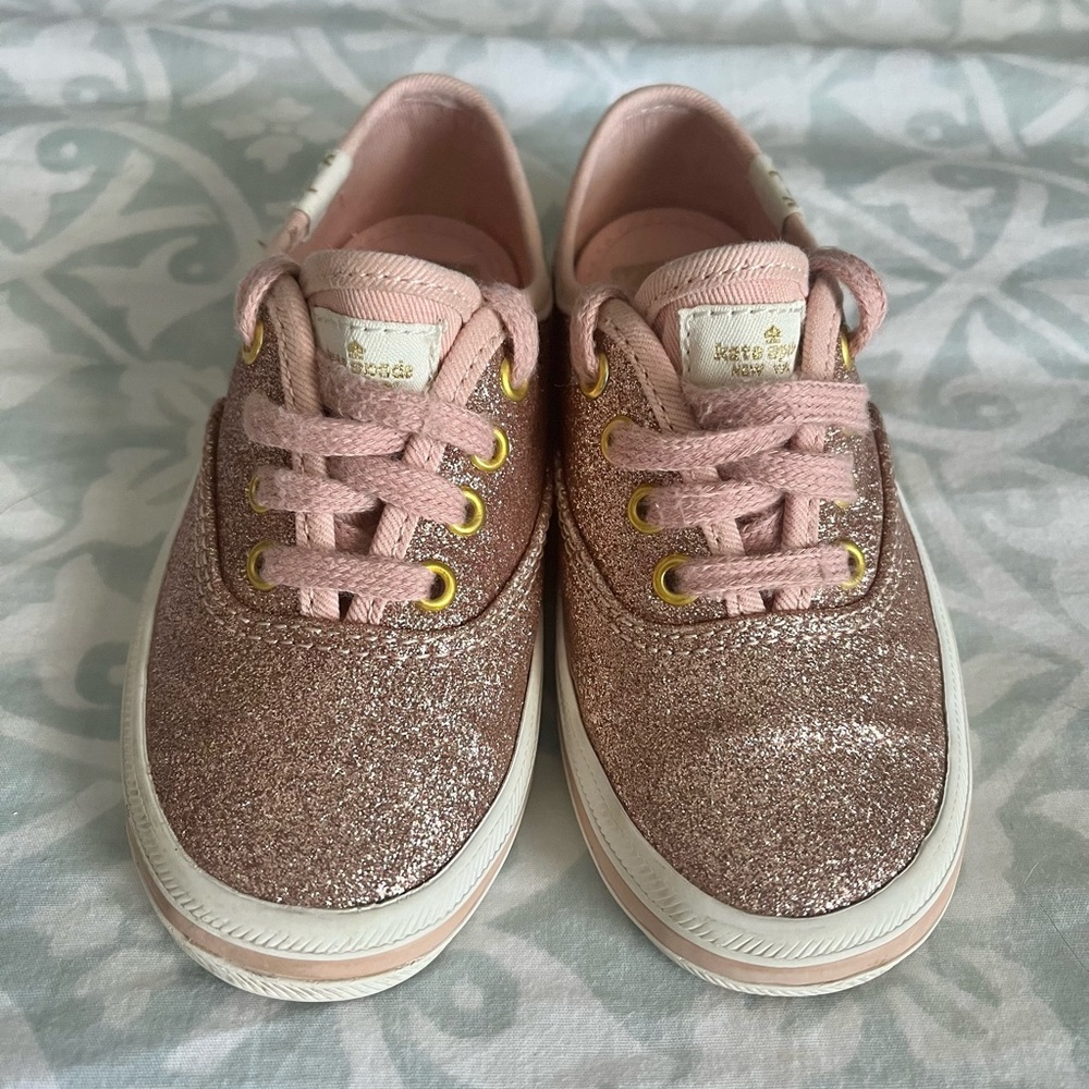 Keds x Kate Spade Rose Gold Glitter Toddler Shoes size 8.5